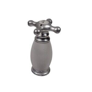 Hot Faucet Handle Salt Or Pepper Shaker Replacement White Gray Vintage  - Read